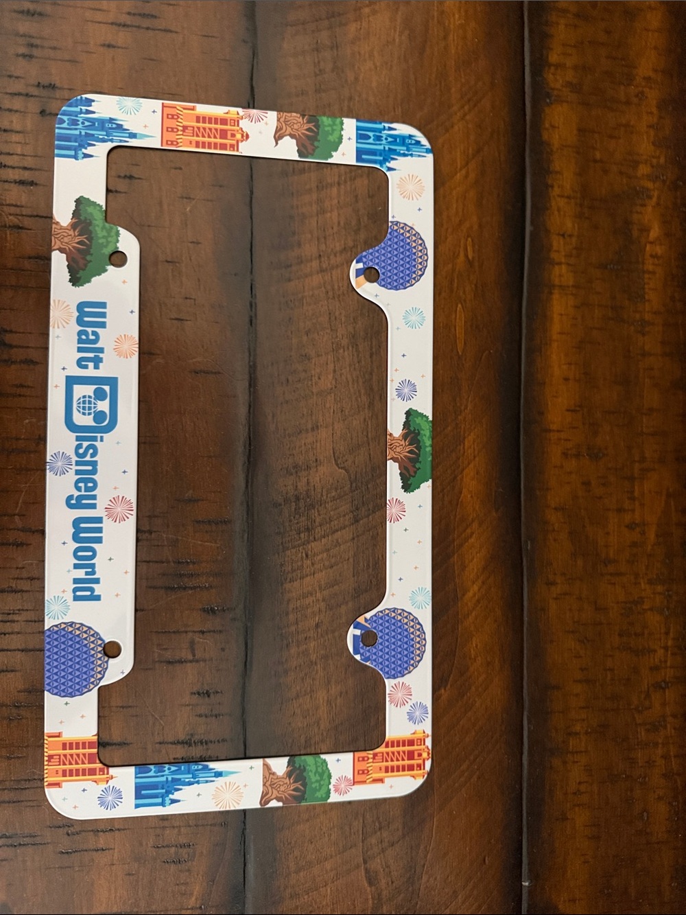 Disney Walt Disney World White and Blue License Plate Frame